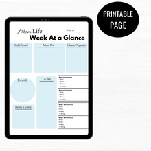 Load image into Gallery viewer, Mom Life Week At Glance Insert