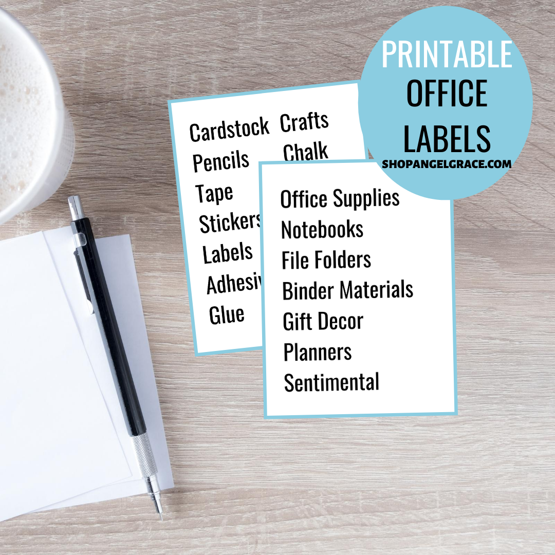 Printable Office Labels – Shop AngelGrace