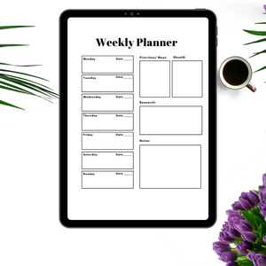 Daily  Weekly Planner Insert