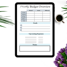 Load image into Gallery viewer, Monthly Budget Overview Insert
