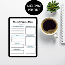 Load image into Gallery viewer, Weekly Game Plan Insert