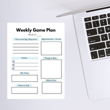 Load image into Gallery viewer, Weekly Game Plan Insert