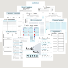 Load image into Gallery viewer, Printable Social Media Planner