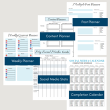 Load image into Gallery viewer, Printable Social Media Planner