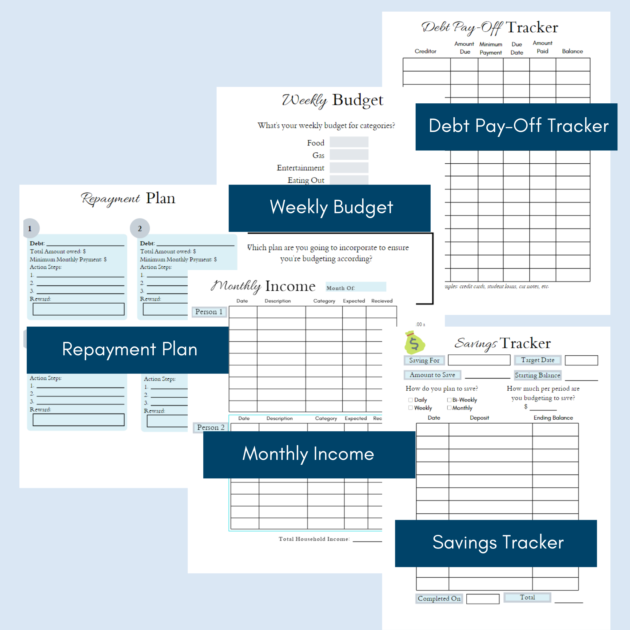 Printable Financial Planner – Shop AngelGrace